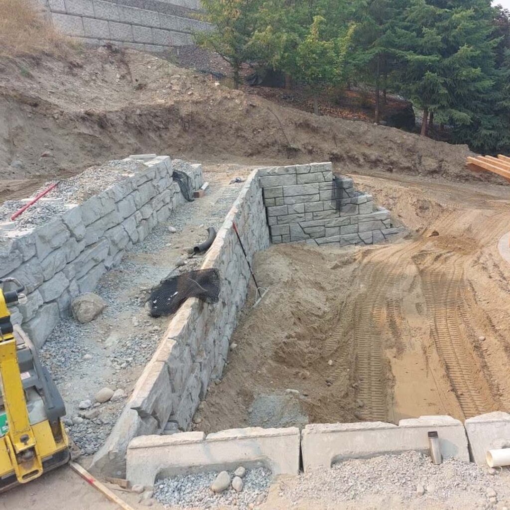 block retaining walls sloped lots in kelowna