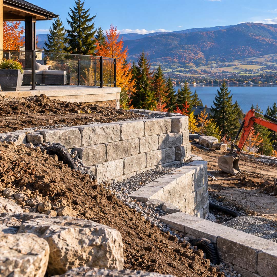 You are currently viewing Is Fall a Good Time to Build a Retaining Wall in the Okanagan?